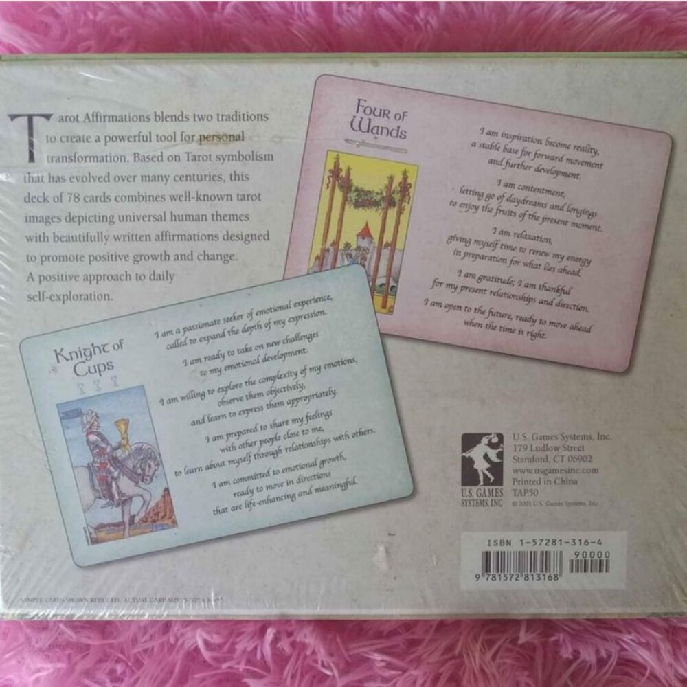 Tarot Affirmations Deck by Sally Hill Mary Hanson Roberts PhD *OOP* FIRM‎ - Picture 2 of 2